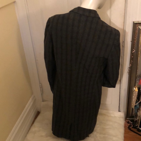 Elegant men’s gray long coat M/L - Picture 8 of 8